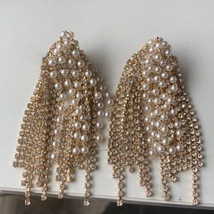Chandelier earrings.